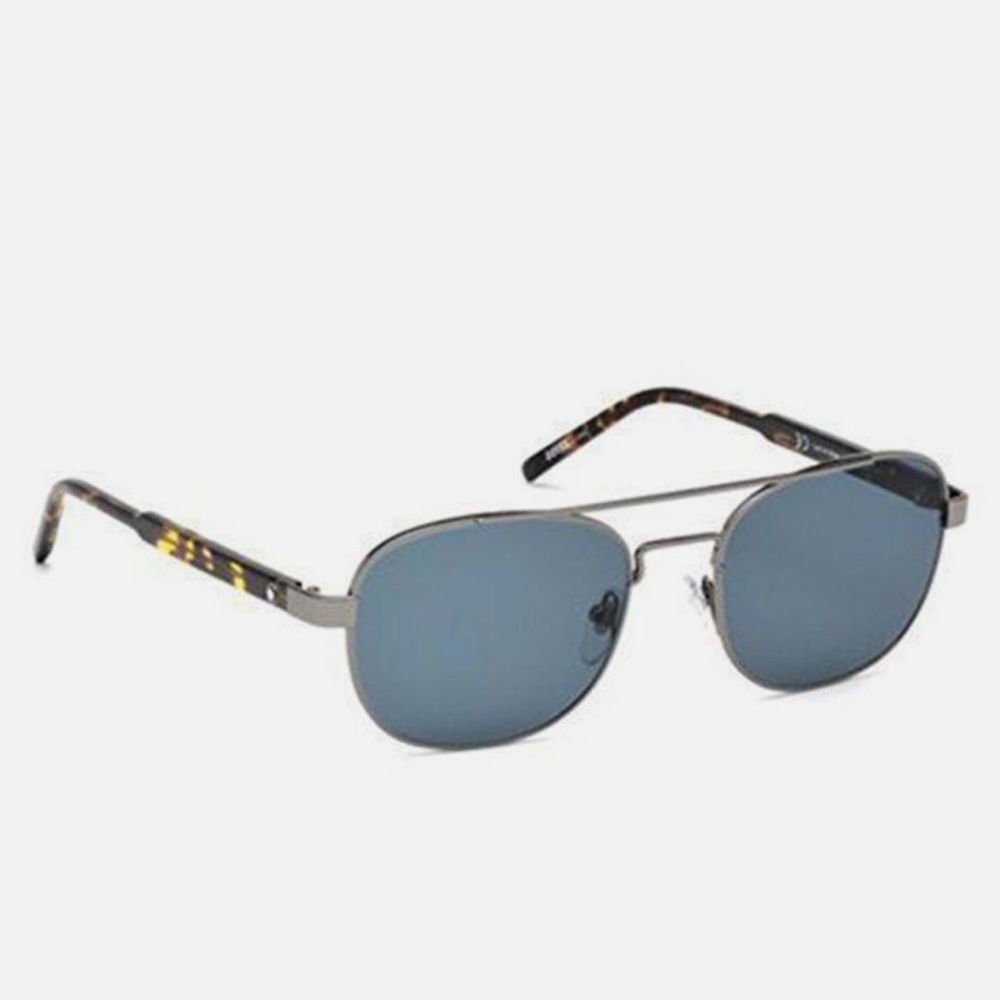 Mont Blanc Sunglasses MB 602S 55V Gunmetal Havana / Blue 55mm